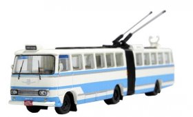 Blue 1:76 NO. 27 ShangHai SK561GF Diecast Trolley Bus Model