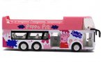1:32 Scale Pink Kids Peppa Pig Diecast Double Decker Bus Toy