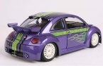 Purple / Orange Bburago 1:18 Diecast VW New Beetle Model