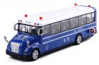 Blue 1:55 Scale Kids Diecast Police School Bus Toy