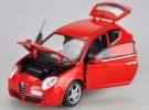 Red 1:24 Scale Motorama Diecast Alfa Romeo MiTo Model