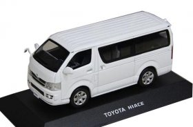 White 1:43 Scale J-collection Diecast Toyota HIACE Model