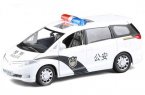 Kids 1:32 Scale White Police Diecast Toyota Previa Toy