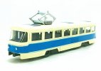 Red / Blue Pull-back Function Kids Diecast Tram Toy