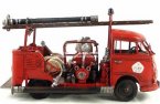 Red Large Tinplate Vintage 1956 VW Fire Fighting Truck Model