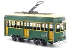 Wine Red / Green Large Scale Tinplate Vintage Tram Model