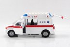 White Kids 1:32 Scale Ambulance Theme Bus Toy