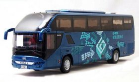 Blue 1:42 Scale Golden Dragon Die-Cast Higer H92 Tour Bus Model