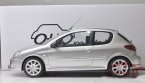 Silver 1:18 Scale OTTO Diecast Peugeot 206 GT Model