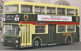 1:76 Scale Yellow Alloy Double Decker London Bus