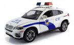 White 1:26 Scale Police Theme Diecast BMW X6 Model