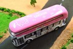 Pink-White Kids Hello Kitty Diecast Double Decker Bus Toy