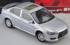 1:18 Scale Silver / White Diecast Mitsubishi Lancer EX Model