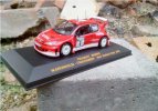 Red 1:43 Scale 2003 New Zealand Rally Diecast Peugeot 206 Model