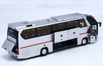 Silver 1:38 Scale Diecast King Long Coach Bus Model