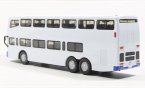 White 1:76 Scale Die-Cast Nanjing Double Decker Bus Model
