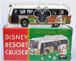 TOMY Mini Scale White-Golden 2013 Christmas Die-cast Bus Toy