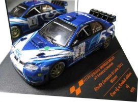 1:43 Scale Blue Vitesse Diecast Subaru Impreza WRC 07 Model