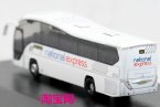 White Mini Oxford National Express Plaxton Elite Tour Bus Model