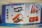 1:64 Scale Red-White Maisto Brand Alterable City Bus Toy