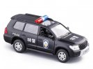 1:32 Scale Black Kids Police Diecast Toyota Land Cruiser Toy