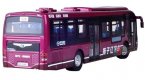 Red / Purple 1:43 Scale Die-Cast Yangtse Bus Model