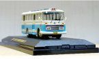1:76 Scale Blue-White Diecast ShangHai SK640 Bus Model