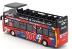 Red / Yellow / Green Kids Die-Cast London Double Decker Bus Toy