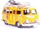 Small Scale Yellow / Blue / Green Tinplate Vintage Bus Model
