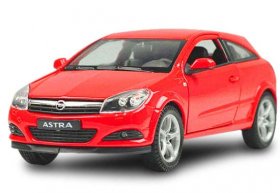 Red 1:24 Scale Welly Diecast 2005 Opel Astra GTC Model