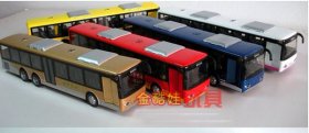 Kids White / Yellow / Gray / Green / Red Diecast City Bus Toy