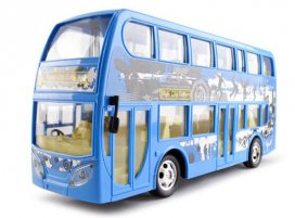 Kids Blue Full Function R/C Double-deck Bus Toy