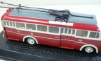 Red 1:72 Scale Atlas Die-Cast Ikarus 60T 1952 Bus Model