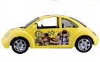 Yellow 1:24 Scale MaiSto Diecast VW New Beetle Model