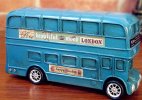 Kids Green / Red London Double Decker Bus Saving Box Toy
