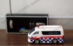 Mini Scale White Kids R/C Ambulance Bus Toy
