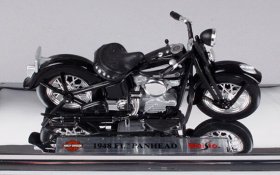 1:18 Scale Black Diecast Harley Davidson 1948 FL PANHEAD