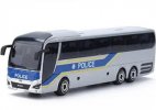 1:100 Scale Silver Police Diecast Man City Lion's Coach Bus Toy