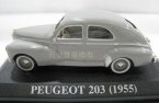 Gray 1:43 Scale IXO Diecast Peugeot 203 1955 Model