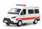 Kids 1:32 Scale White Ambulance Diecast 2018 JMC Van Toy