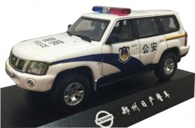 White 1:43 Scale Police Theme Diecast Nissan Patrol Model