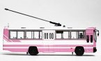 1:76 Pink NO.11 ShangHai SK5105GP Diecast Trolley Bus Model