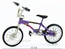 Mini Scale Black / Blue / Purple Alloy Made Bicycle Toy