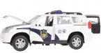 White 1:32 Kids Police Diecast Toyota Land Cruiser PRADO Toy