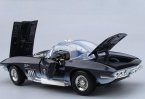 Black 1:18 MotorMax Diecast 1961 Corvette Mako Shark Model
