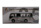 White Hong Kong Toyota Coaster TVB Diecast Coach Bus Toy