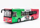Red-Green 1:43 Scale Hangzhou City Diecast LOVE Bus Model