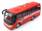 Large Scale Kids Red Plastic Fire Engine Coach Bus Toy