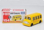 Mini Scale Yellow NO. 154 Snoopy Theme School Bus Toy