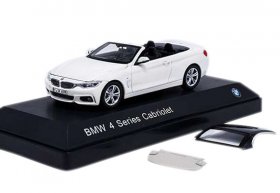 White / Black 1:43 Scale Diecast BMW 4 Series Cabriolet Model